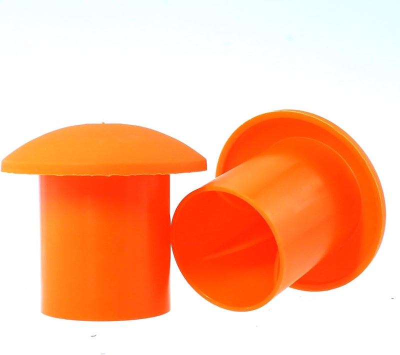 TAODAN 10PCS Orange Plastic Reinforced Protective Covers Reinforcing Sleeve Protection Cap for 10-25mm Diameter Reinforcement - Image 2